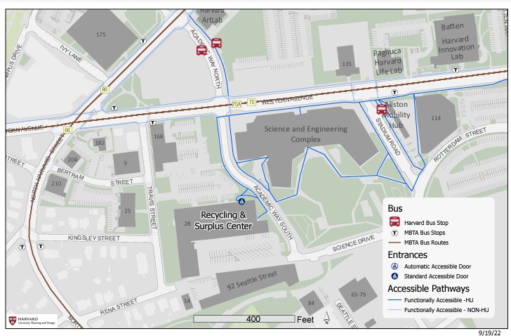 Preview of map showing location to Harvard Recycling and Surplus Center